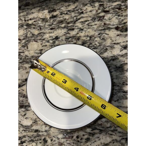 Noritake Galaxy Saucers #6527 Set of 4 Platinum Vtg - Picture 7 of 7